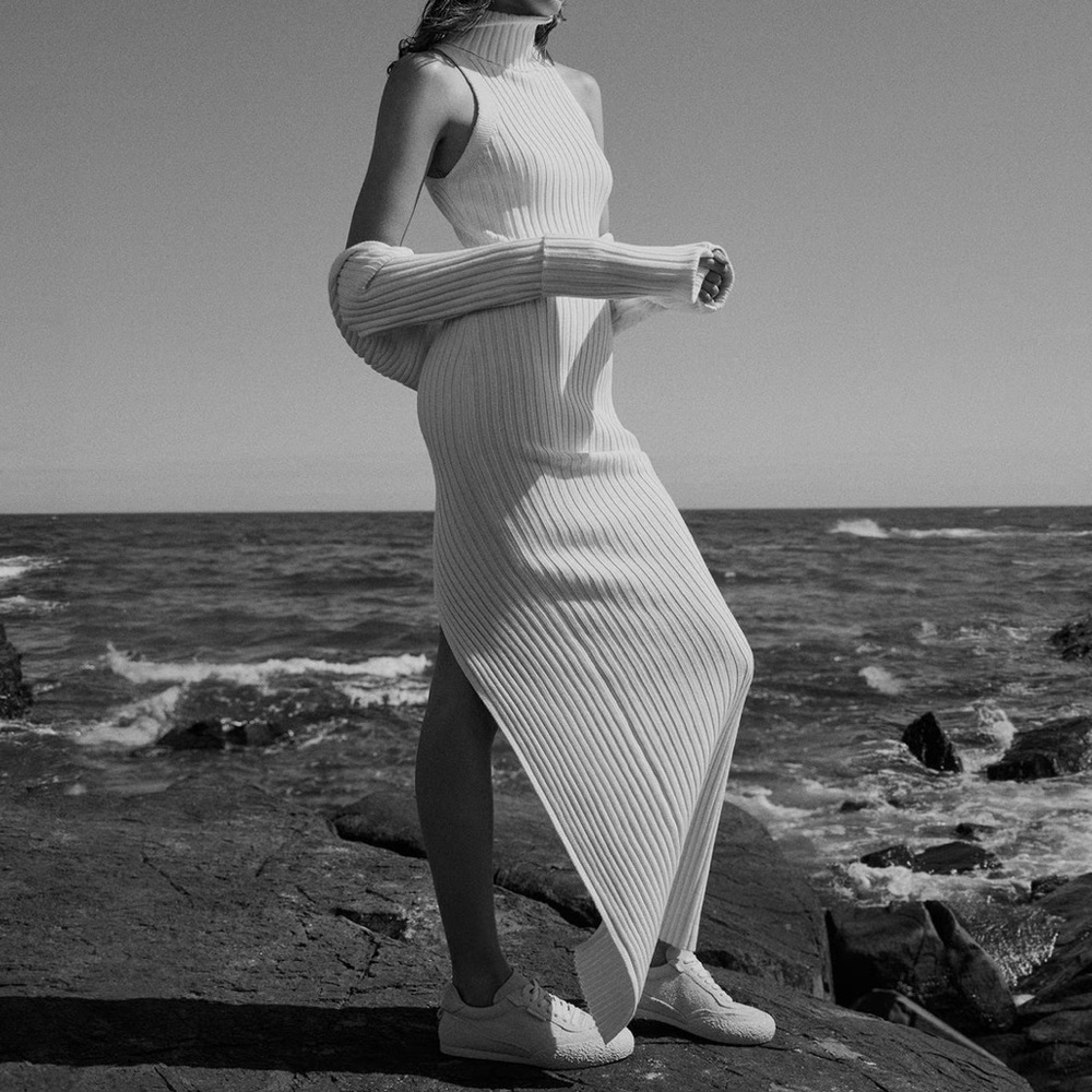 Zara x Kaia Ribbed Dress with Slit